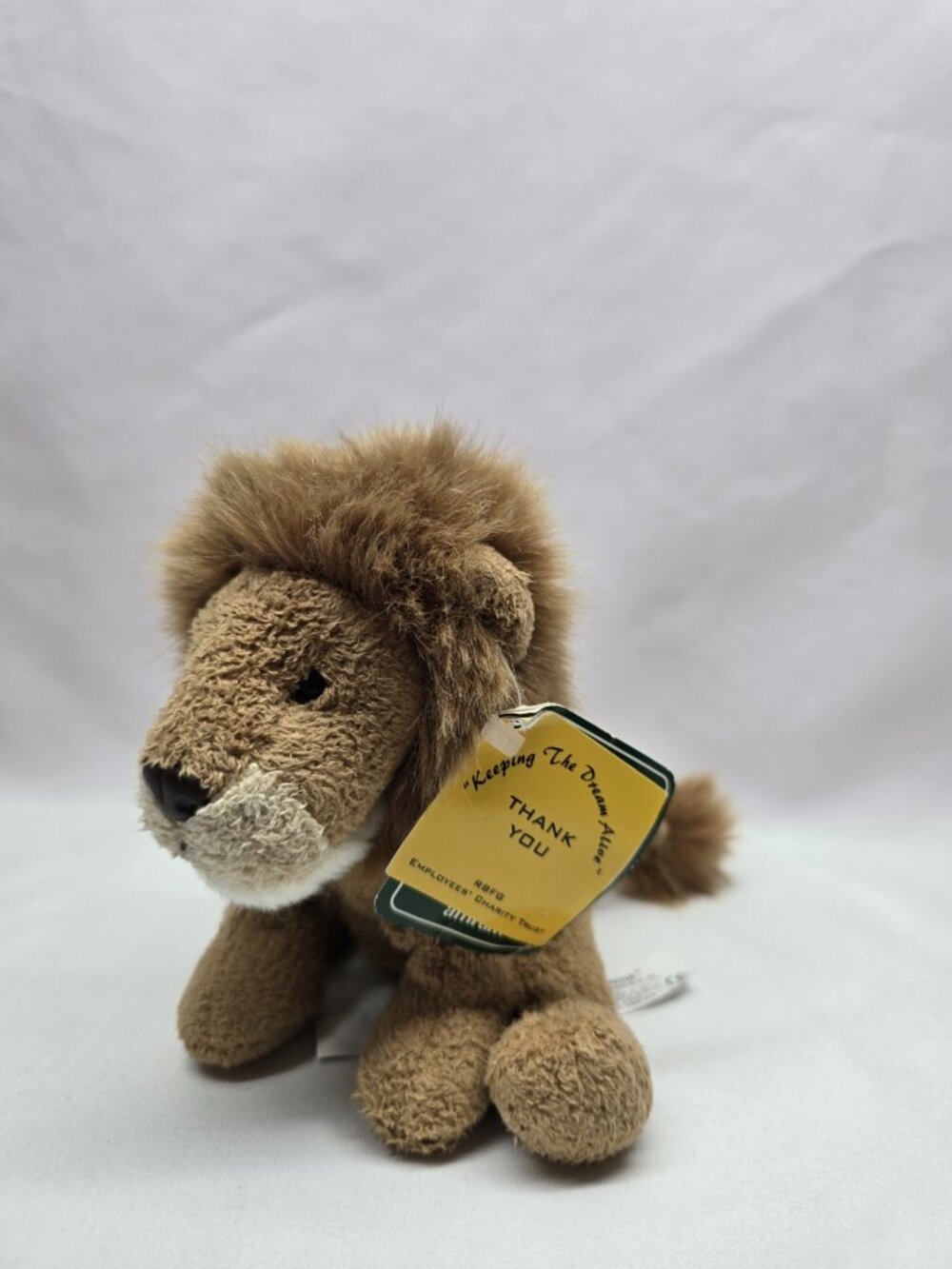 Russ Berrie Luv Pets Rare Neema Lion 6” Brown Fluffy Hair Plush Stuffed Animal